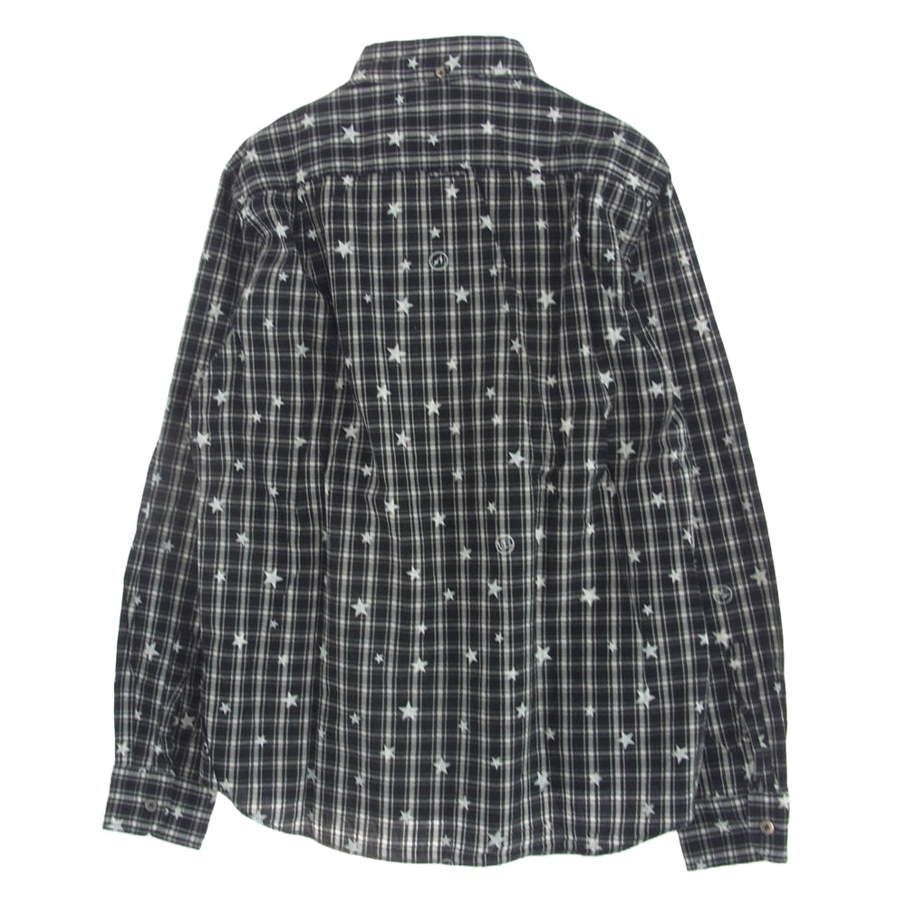 uniform experiment ユニフォームエクスペリメント 15AW UE-156077 STAR PRINT B.D SHIRT スタープリント ボタンダウン 長袖シャツ ブラック系 ホワイト系 2【中古】