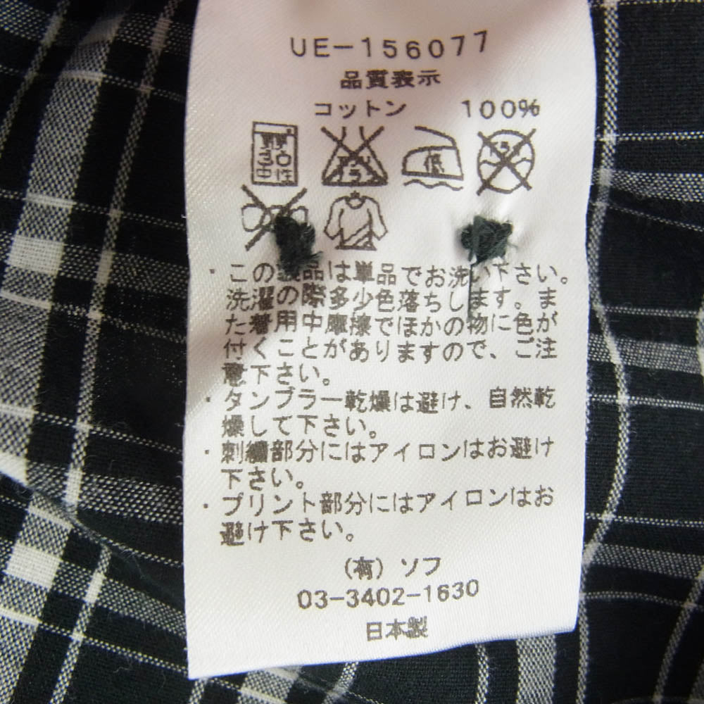 uniform experiment ユニフォームエクスペリメント 15AW UE-156077 STAR PRINT B.D SHIRT スタープリント ボタンダウン 長袖シャツ ブラック系 ホワイト系 2【中古】