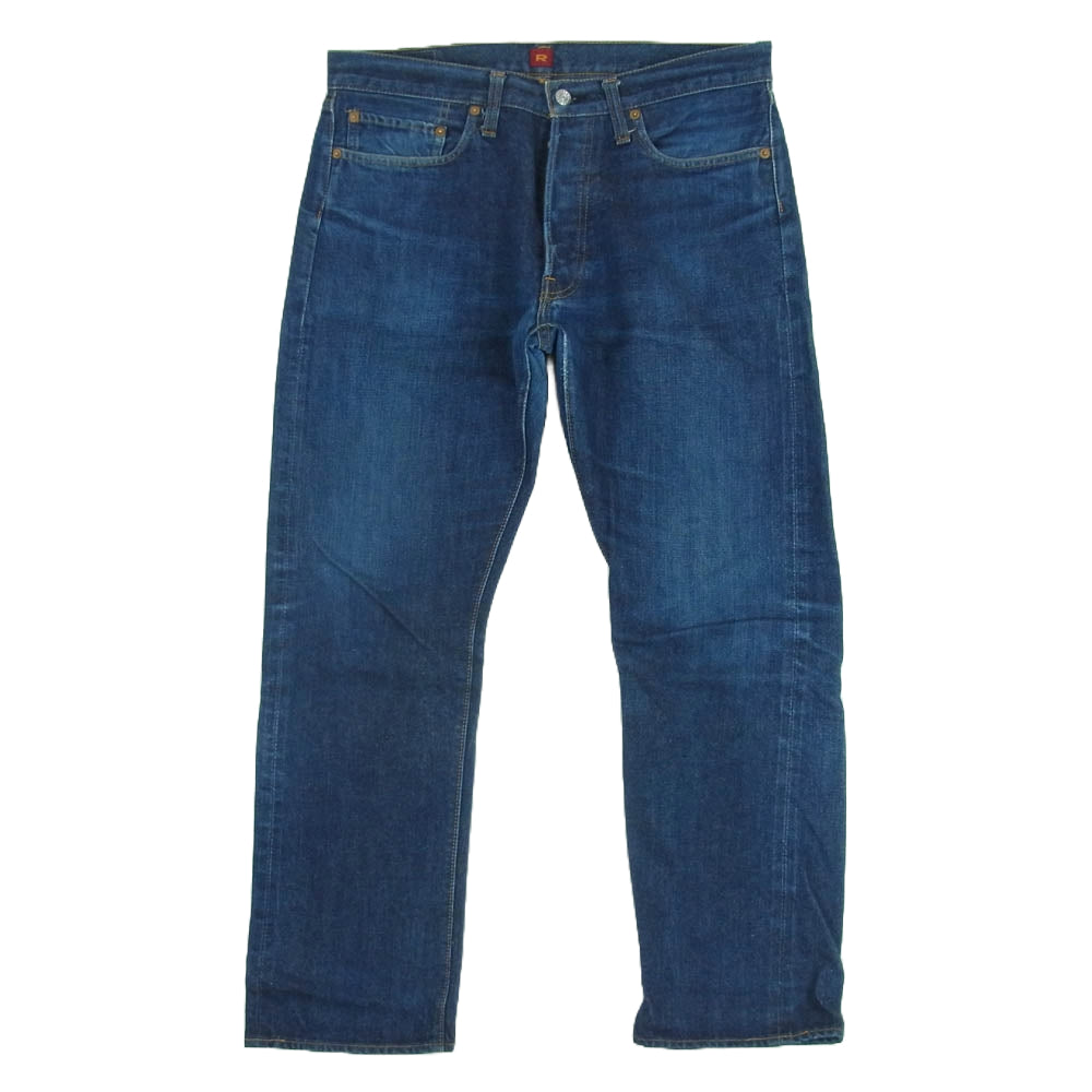 RESOLUTE リゾルト 710 セルビッジ テーパード ストレート デニム パンツ インディゴブルー系 W34 L30【中古】