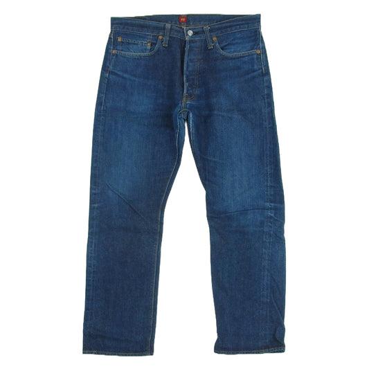 RESOLUTE リゾルト 710 セルビッジ テーパード ストレート デニム パンツ インディゴブルー系 W34 L30【中古】