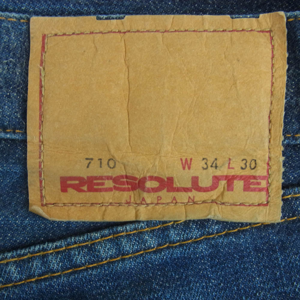 RESOLUTE リゾルト 710 セルビッジ テーパード ストレート デニム
