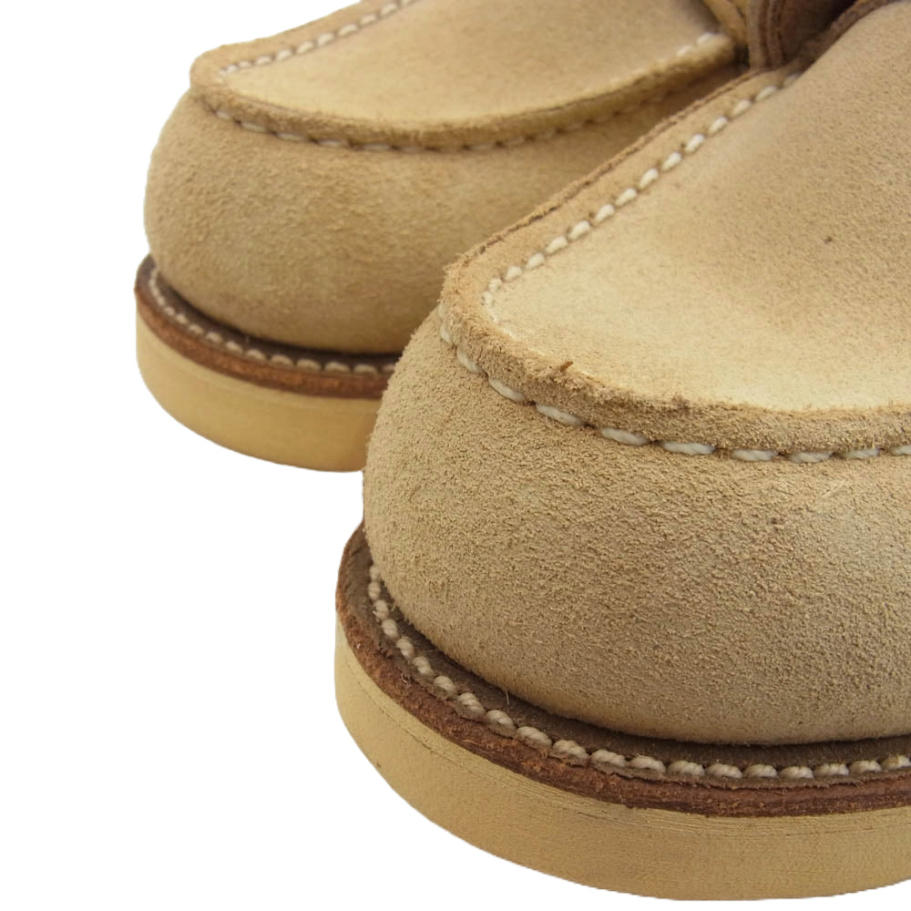 RED WING レッドウィング 8173 四角犬タグ アイリッシュセッター モックトゥ ラフアウト スエード ブーツ ベージュ系 US8.5E【極上美品】【中古】