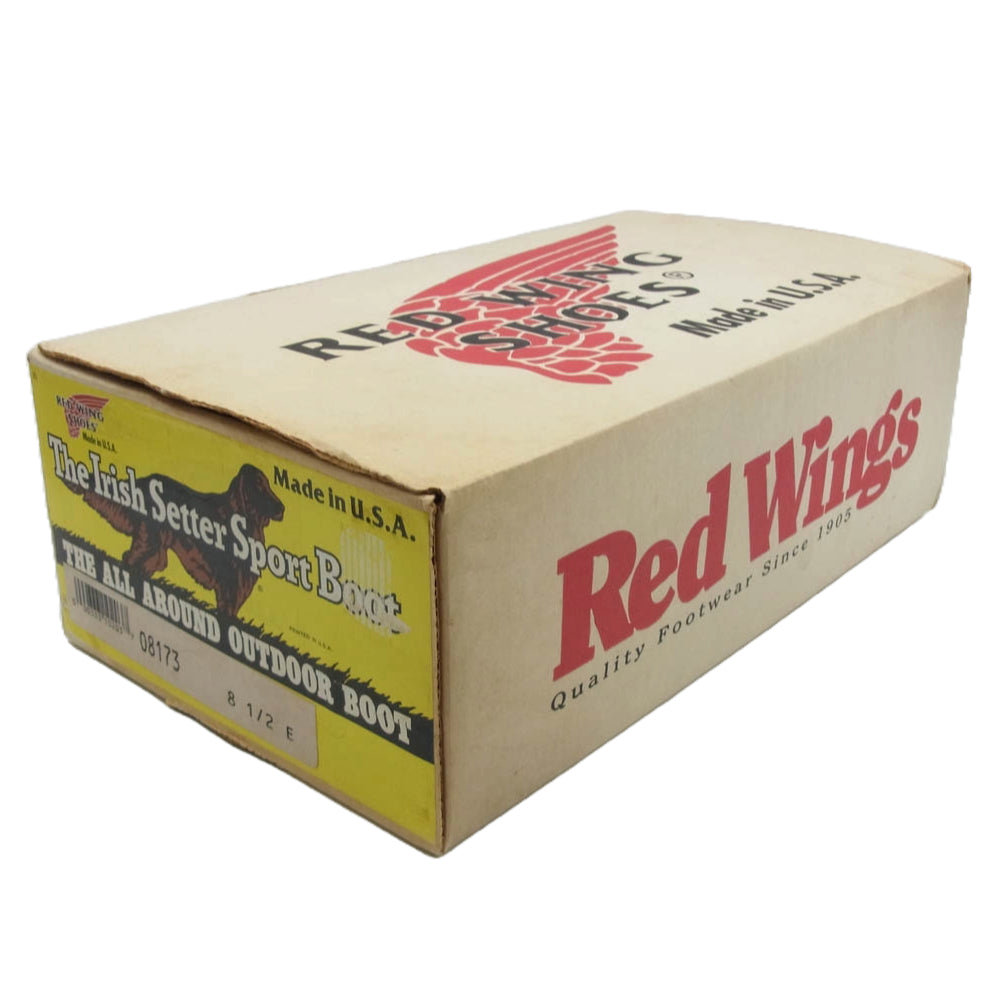RED WING レッドウィング 8173 四角犬タグ アイリッシュセッター モックトゥ ラフアウト スエード ブーツ ベージュ系 US8.5E【極上美品】【中古】