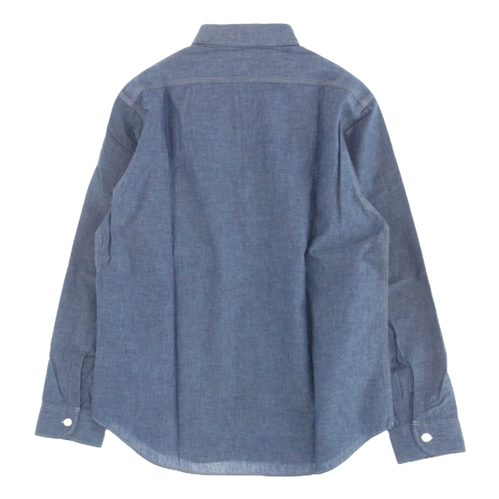 SUGAR CANE シュガーケーン SC27850 BLUE CHAMBRAY WORK SHIRT LONG SLEEVE 3本針巻き 長袖 シャンブレー シャツ ブルー系 L【新古品】【未使用】【中古】