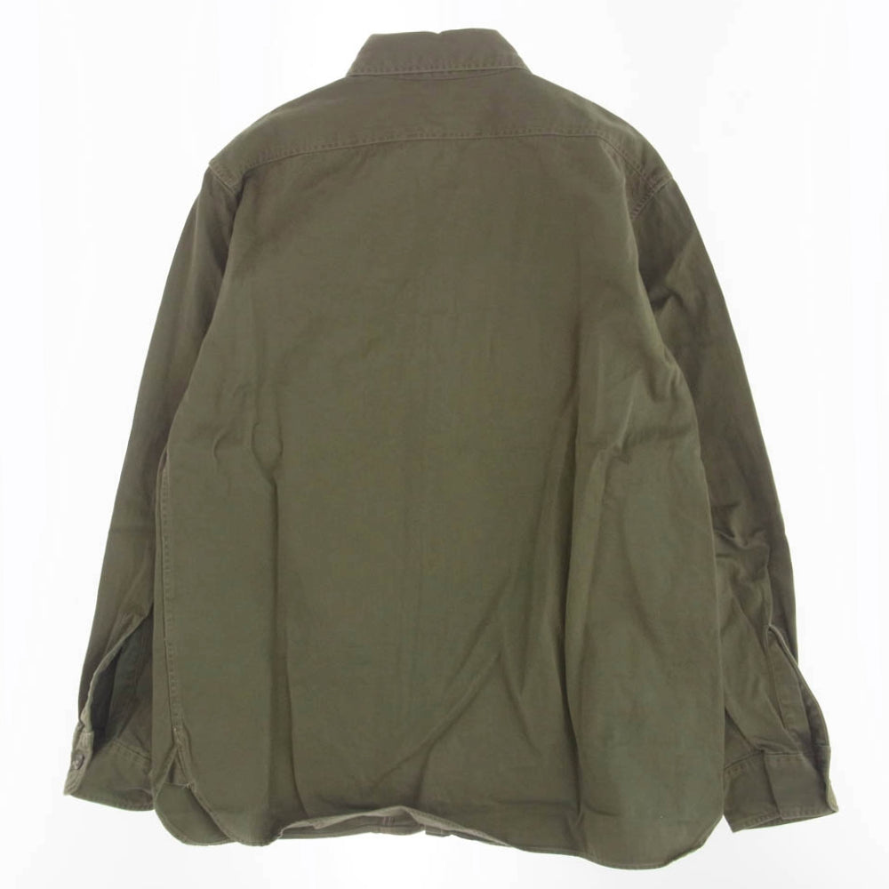 Buzz Rickson's バズリクソンズ BR29174 HERRINGBONE WORK SHIRT オリーブ トップス カジュアルシャツ カーキ系 M【新古品】【未使用】【中古】
