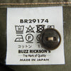 Buzz Rickson's バズリクソンズ BR29174 HERRINGBONE WORK SHIRT オリーブ トップス カジュアルシャツ カーキ系 M【新古品】【未使用】【中古】