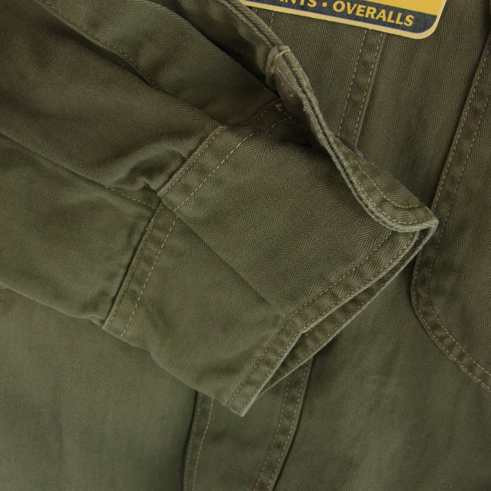 Buzz Rickson's バズリクソンズ BR29174 HERRINGBONE WORK SHIRT オリーブ トップス カジュアルシャツ カーキ系 M【新古品】【未使用】【中古】
