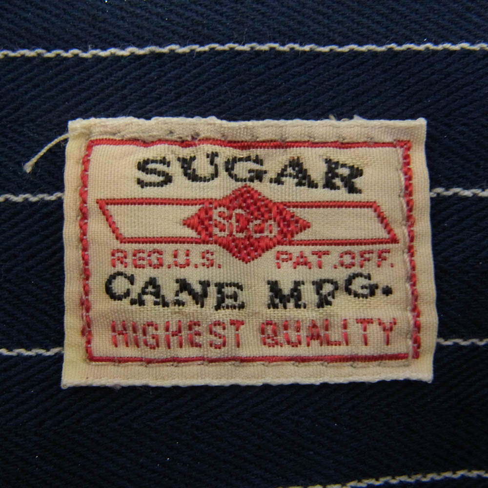 SUGAR CANE シュガーケーン SC28652 COKE STRIPE L/S WORK SHIRT コークストライプ ワーク 長袖 シャツ ダークネイビー系 ホワイト系 M【新古品】【未使用】【中古】