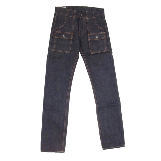 ONI DENIM 鬼デニム ONI-107 Low Tension Denim 15oz Bush Pants ローテンション ボタンフライ デニム ブッシュ パンツ S インディゴブルー系 S【新古品】【未使用】【中古】