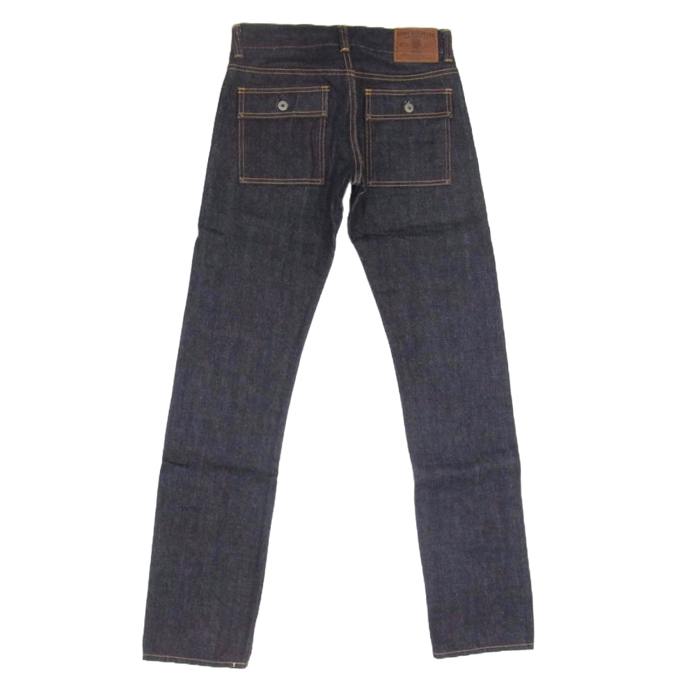 ONI DENIM 鬼デニム ONI-107 Low Tension Denim 15oz Bush Pants ローテンション ボタンフライ デニム ブッシュ パンツ S インディゴブルー系 S【新古品】【未使用】【中古】