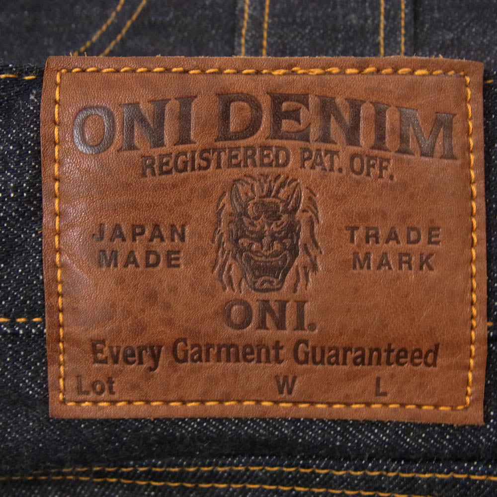 ONI DENIM 鬼デニム ONI-107 Low Tension Denim 15oz Bush Pants ローテンション ボタンフライ デニム ブッシュ パンツ S インディゴブルー系 S【新古品】【未使用】【中古】