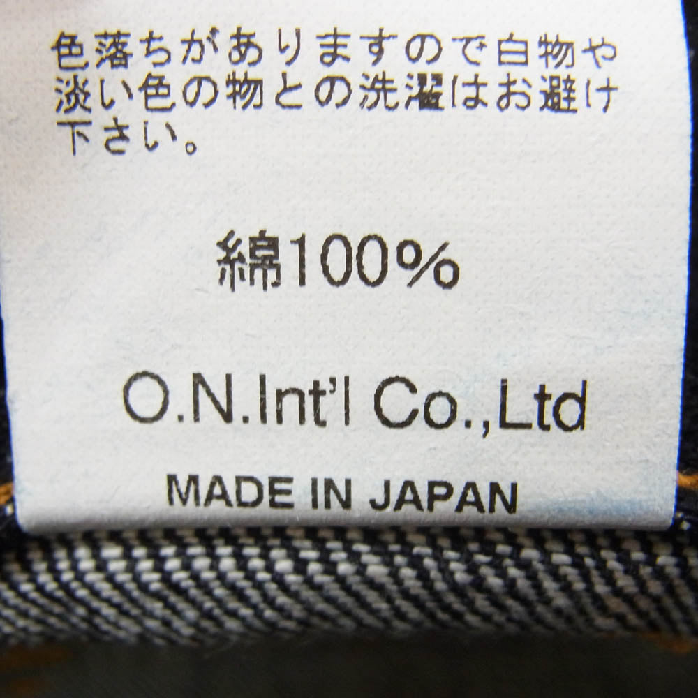 ONI DENIM 鬼デニム ONI-107 Low Tension Denim 15oz Bush Pants ローテンション ボタンフライ デニム ブッシュ パンツ S インディゴブルー系 S【新古品】【未使用】【中古】