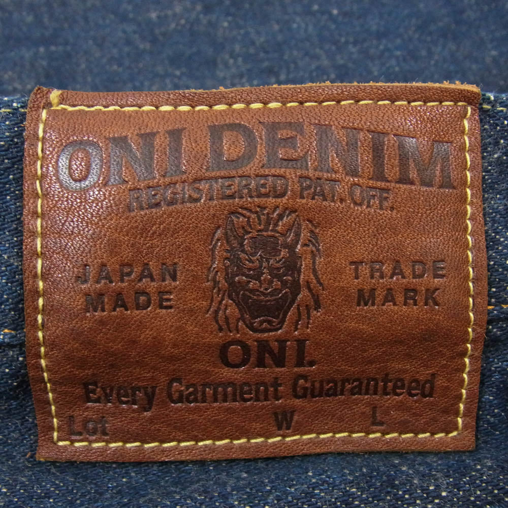 ONI DENIM 鬼デニム ONI-266ZR-ECRU 20oz 緯糸 エクリュ シークレット リラックス ストレート デニム パンツ W30 インディゴブルー系 30【極上美品】【中古】