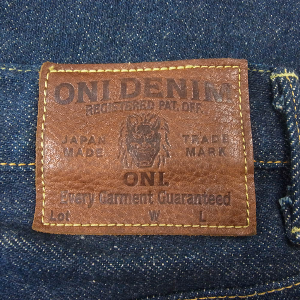 ONI DENIM 鬼デニム ONI-266ZR-ECRU 20oz 緯糸 エクリュ シークレット リラックス ストレート デニム パンツ W36 インディゴブルー系 36【極上美品】【中古】