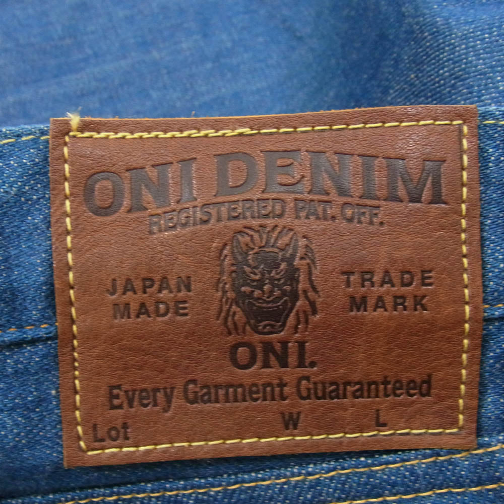 ONI DENIM 鬼デニム ONI-570-OFBD 13.7oz. オールドフェードブルーデニム クラシックストレート ワンウォッシュ デニム パンツ W31 インディゴブルー系 31【極上美品】【中古】