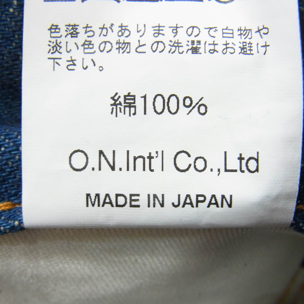 ONI DENIM 鬼デニム ONI-570-OFBD 13.7oz. オールドフェードブルーデニム クラシックストレート ワンウォッシュ デニム パンツ W31 インディゴブルー系 31【極上美品】【中古】