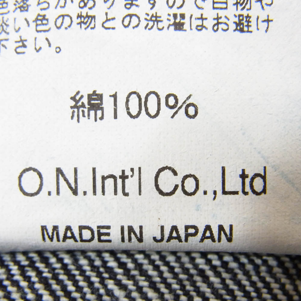ONI DENIM 鬼デニム ONI-107 Low Tension Denim 15oz Bush Pants ローテンション ボタンフライ デニム ブッシュ パンツ M インディゴブルー系 M【新古品】【未使用】【中古】