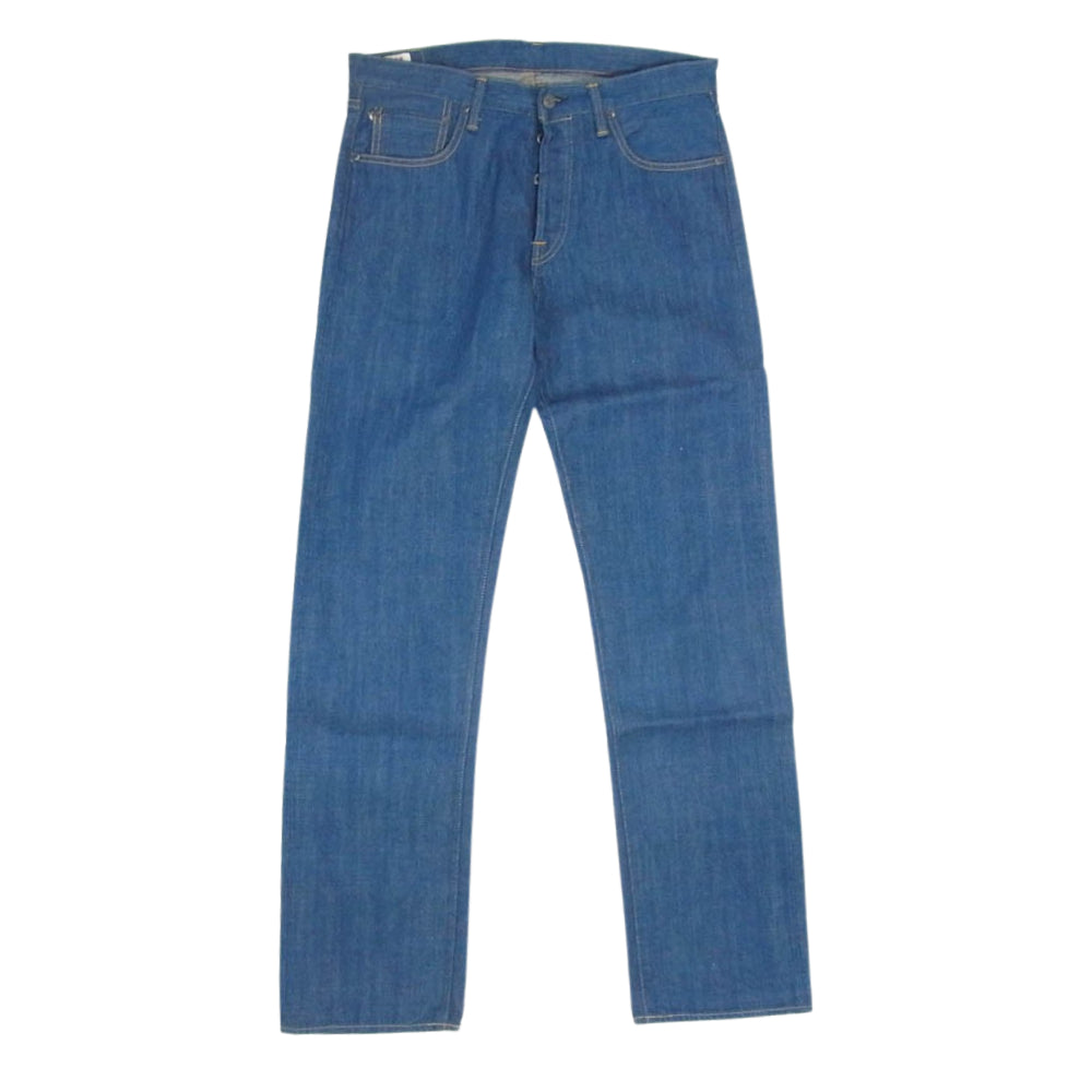 ONI DENIM 鬼デニム ONI-570-OFBD 13.7oz. オールドフェードブルーデニム クラシックストレート ワンウォッシュ デニム パンツ W32 インディゴブルー系 32【極上美品】【中古】