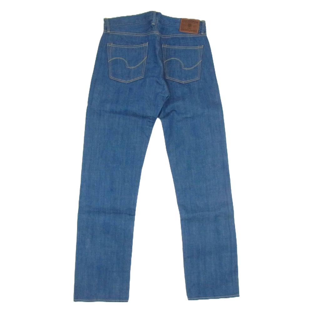 ONI DENIM 鬼デニム ONI-570-OFBD 13.7oz. オールドフェードブルーデニム クラシックストレート ワンウォッシュ デニム パンツ W32 インディゴブルー系 32【極上美品】【中古】