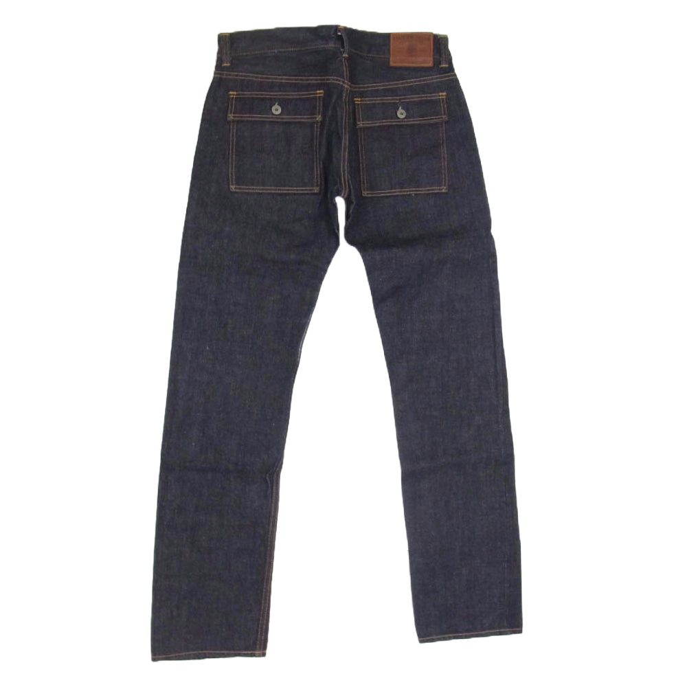ONI DENIM 鬼デニム ONI-107 Low Tension Denim 15oz Bush Pants ローテンション ボタンフライ デニム ブッシュ パンツ L インディゴブルー系 L【新古品】【未使用】【中古】