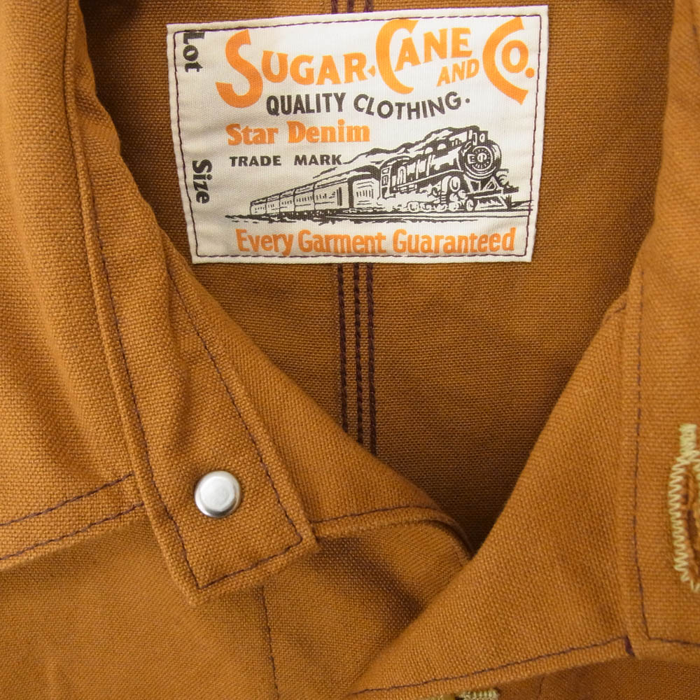 SUGAR CANE シュガーケーン SC15657 13oz. BROWN DUCK WORK COAT 13オンス ブラウンダック 生地 ワーク コート カバーオール ブラウン系 38【新古品】【未使用】【中古】