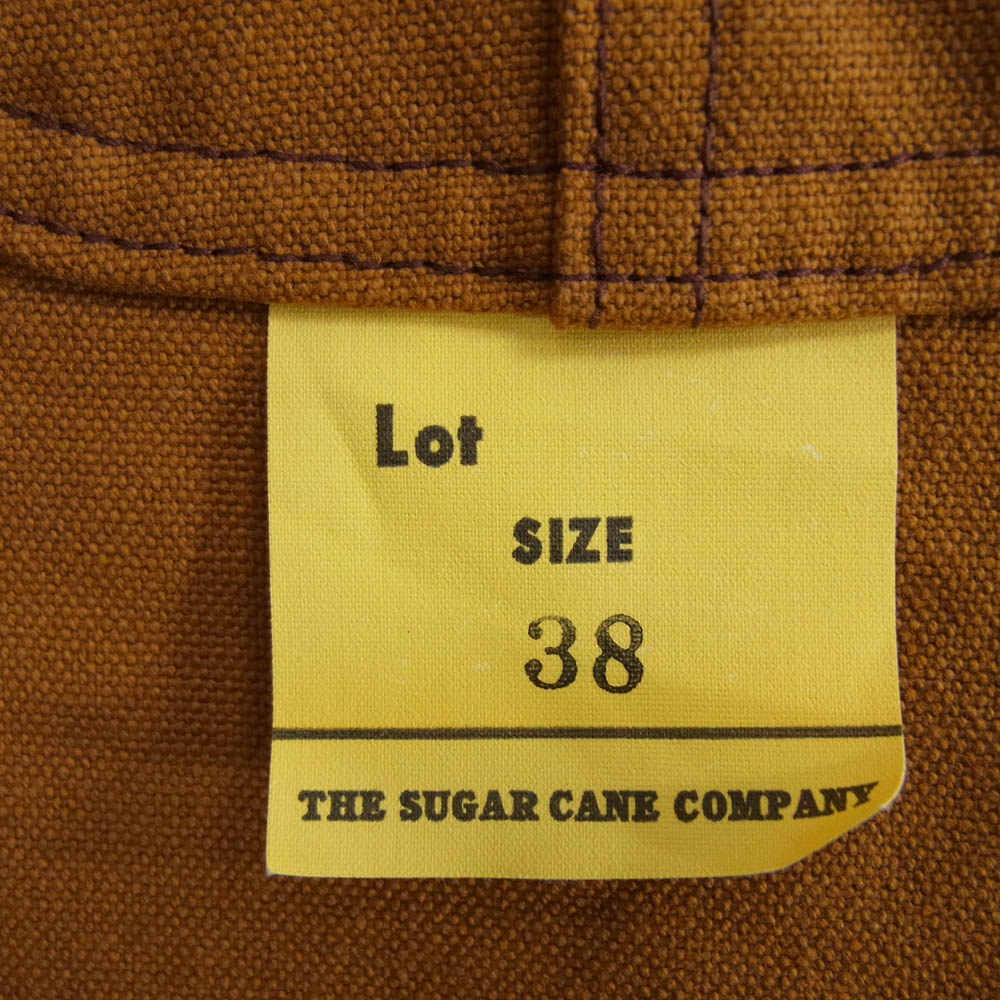 SUGAR CANE シュガーケーン SC15657 13oz. BROWN DUCK WORK COAT 13オンス ブラウンダック 生地 ワーク コート カバーオール ブラウン系 38【新古品】【未使用】【中古】