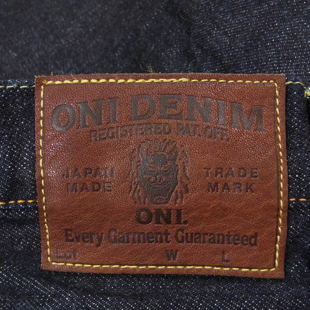 ONI DENIM 鬼デニム ONI-200 Wide Straight 15oz Low Tension Denim 15オンス ローテンション ワイド ストレート デニム パンツ W32 インディゴブルー系 32【新古品】【未使用】【中古】