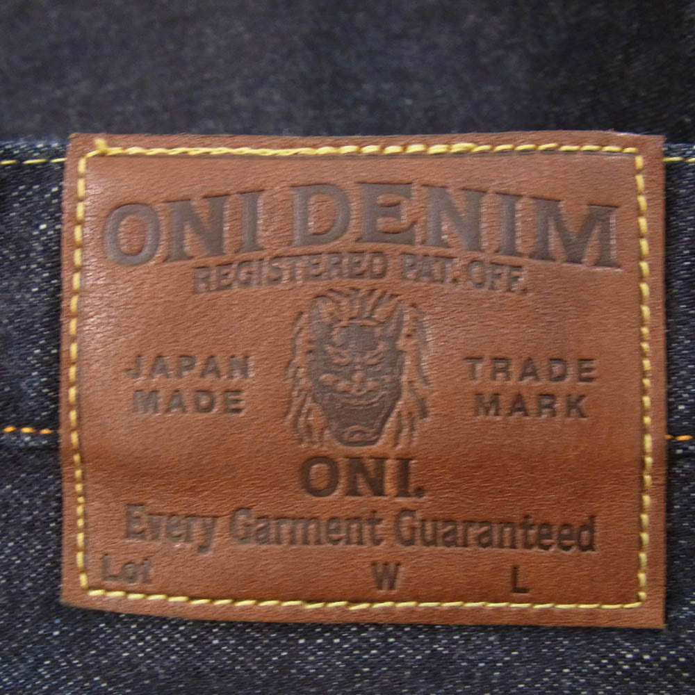 ONI DENIM 鬼デニム ONI-200 Wide Straight 15oz Low Tension Denim 15オンス ローテンション ワイド ストレート デニム パンツ W33 インディゴブルー系 33【新古品】【未使用】【中古】