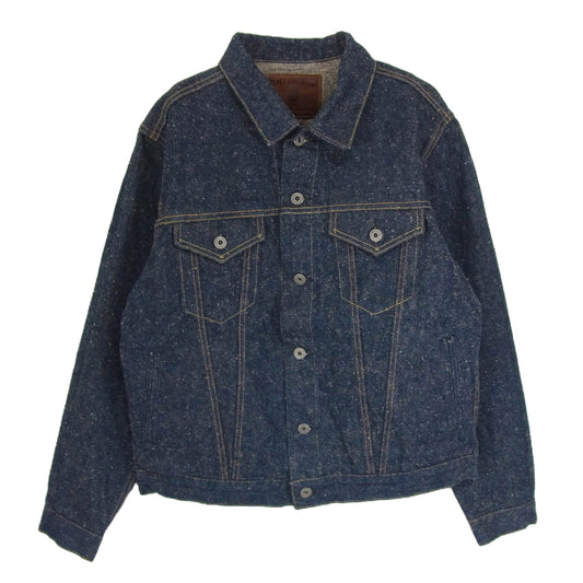 ONI DENIM 鬼デニム 24AW ONI-02527P-CCD 15oz. クラッシュド コンクリート デニム 歌舞伎耳 3rdタイプ デニム ジャケット インディゴブルー系 40【新古品】【未使用】【中古】