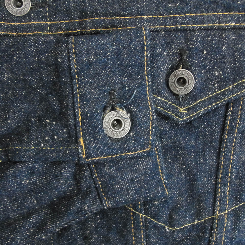 ONI DENIM 鬼デニム 24AW ONI-02527P-CCD 15oz. クラッシュド コンクリート デニム 歌舞伎耳 3rdタイプ デニム ジャケット インディゴブルー系 40【新古品】【未使用】【中古】