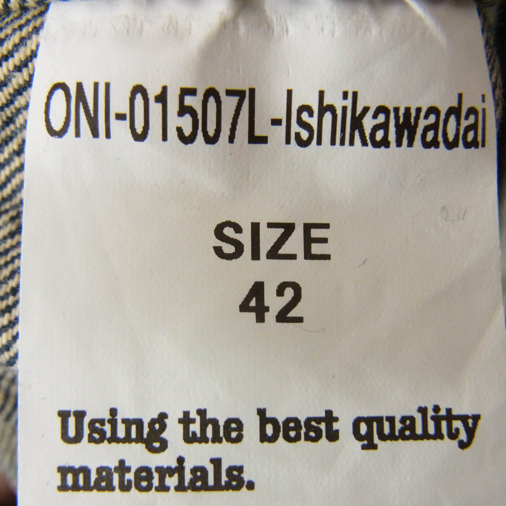 ONI DENIM 鬼デニム 24AW ONI-01507L-Ishikawadai 15oz. 石川台デニム 1stタイプ デニム ジャケット ワンウォッシュ インディゴブルー系 42【新古品】【未使用】【中古】