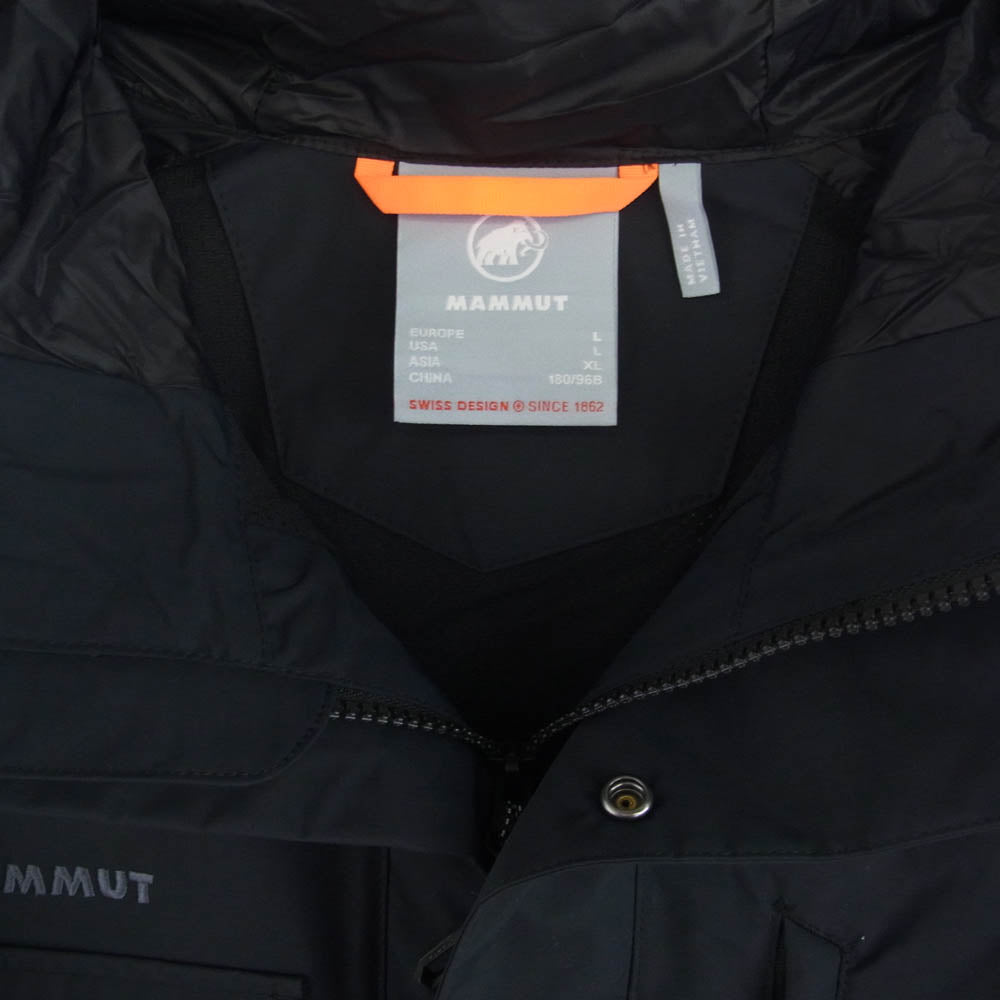 Mammut マムート 1011-01950 Mountain SO Parka AF Men マウンテン ソフトシェル パーカー アジアン フィット ナイロン ジャケット ブラック系 L【新古品】【未使用】【中古】