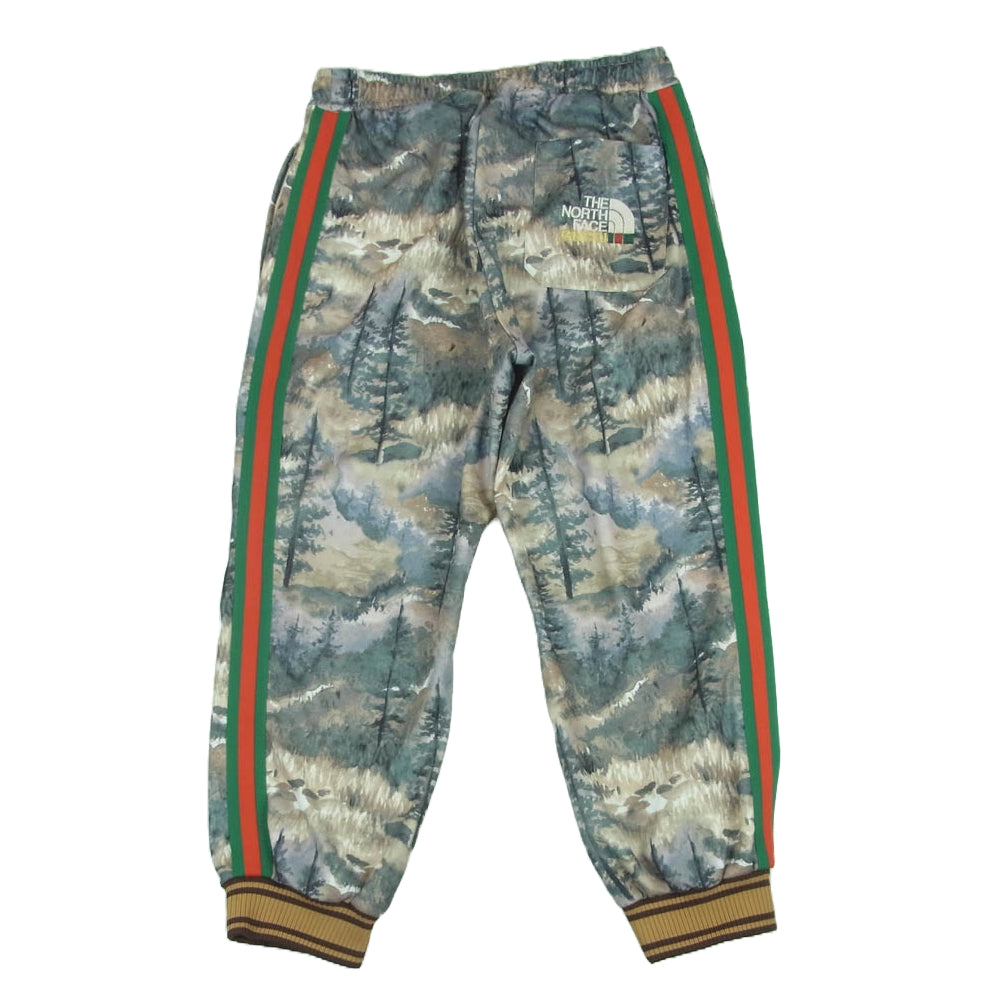 GUCCI グッチ 671446 XJDQ8 THE NORTH FACE ノースフェイス 21AW Jogging Pant ジョギング ジョガー スウェット パンツ グリーン系 カーキ系 XXL【中古】