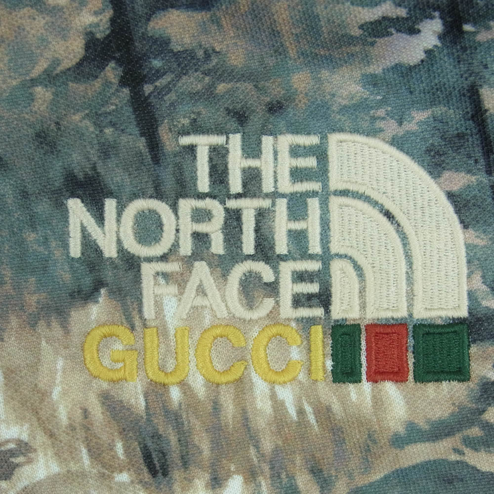 GUCCI グッチ 671446 XJDQ8 THE NORTH FACE ノースフェイス 21AW Jogging Pant ジョギング ジョガー スウェット パンツ グリーン系 カーキ系 XXL【中古】