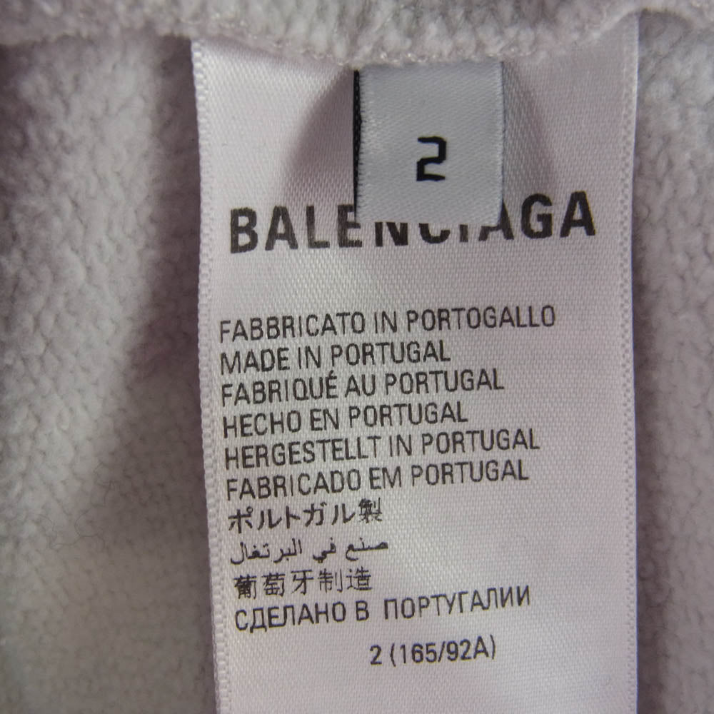BALENCIAGA バレンシアガ 22SS 697879 TMV89 Metal Hoodie Oversized メタルロゴプリントフーディ オーバーサイズ プルオーバー パーカー?? グレー系 2【中古】