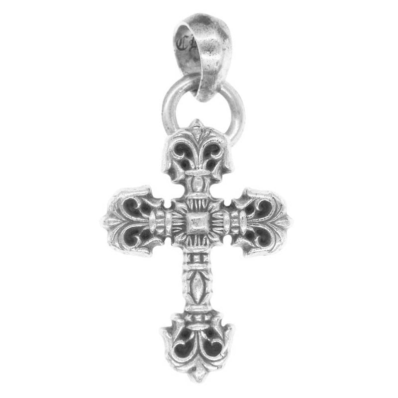 CHROME HEARTS クロムハーツ（原本無） FILIG CROSS XSM W BALE フィリグリークロス XS ベイル付き ペンダント トップ シルバー系【中古】