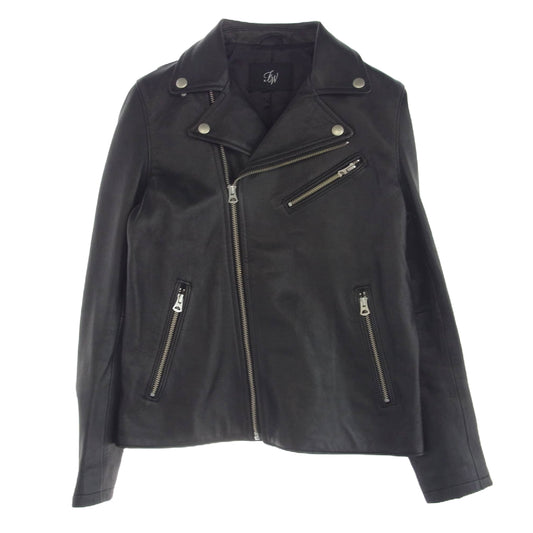 FRAMeWORK フレームワーク 17-011-220-1051-1-0 シープレザー ライダースジャケット ブラック系 38【中古】