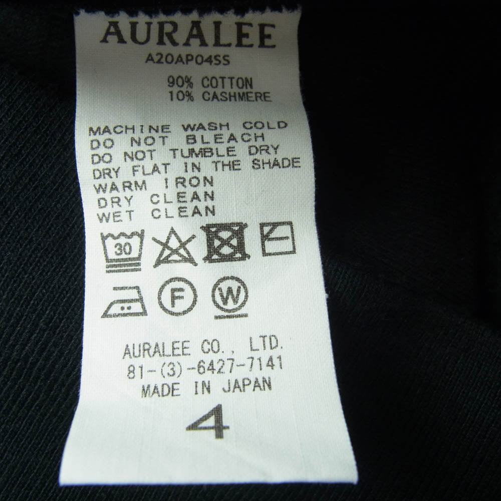 AURALEE オーラリー A20AP04SS COTTON CASHMERE SWEAT カシミヤ