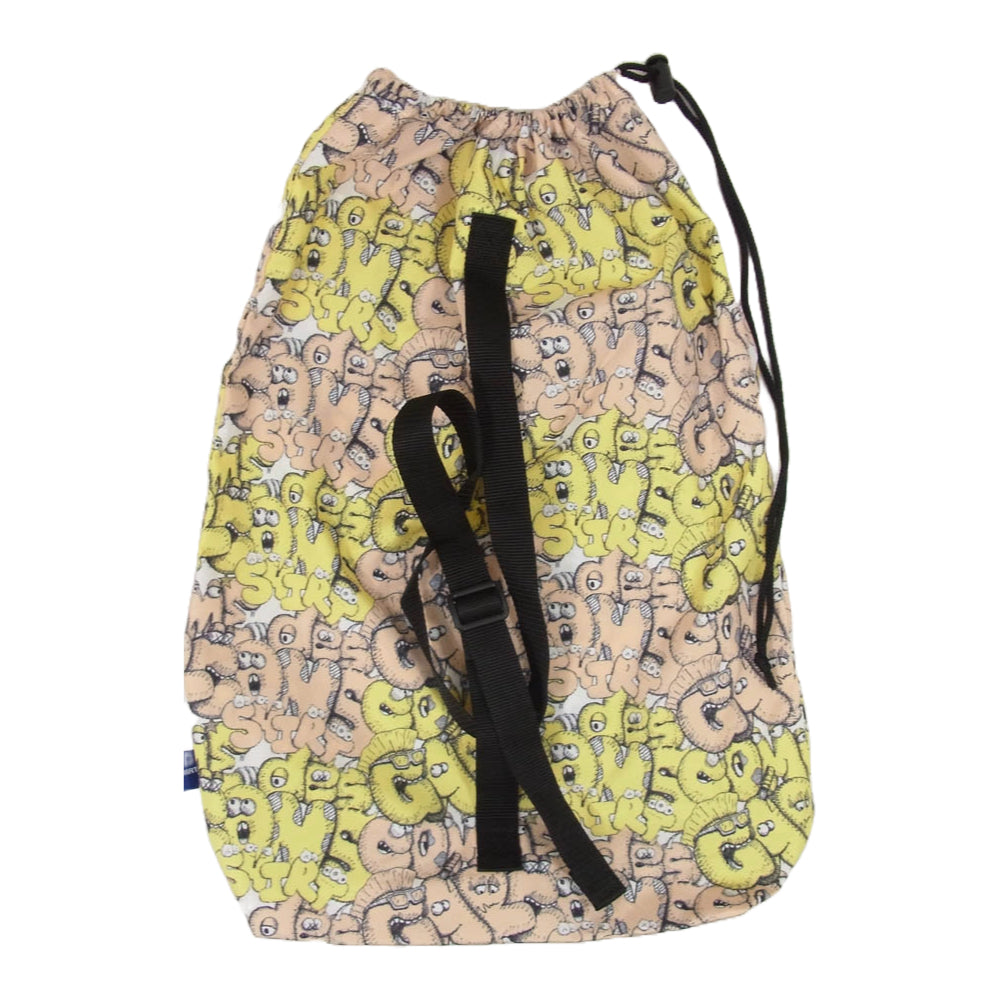 コムデギャルソンシャツ 21AW × KAWS ナップサック ワンショルダー バッグ 総柄 イエロー系【中古】