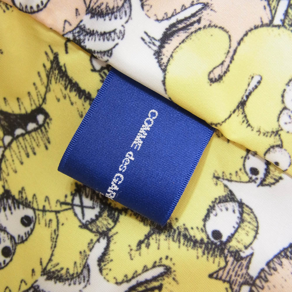 コムデギャルソンシャツ 21AW × KAWS ナップサック ワンショルダー バッグ 総柄 イエロー系【中古】