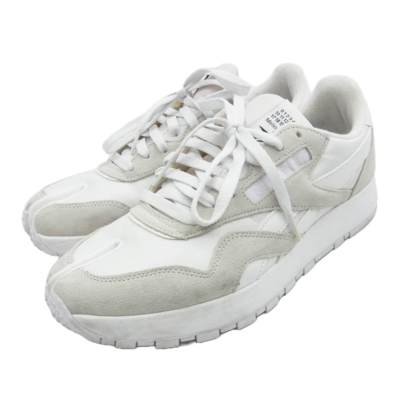 MAISON MARGIELA メゾンマルジェラ S37WS0586 × REEBOK PROJECT 0 CL NYLON タビ スニーカー ホワイト系 27.5cm【中古】