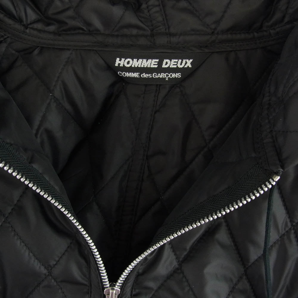 COMME des GARCONS HOMME DEUX コムデギャルソンオムドゥ 24AW DN-K801-051-1-1 高密度タフタ キルト キルティング ポンチョ ブラック系【極上美品】【中古】