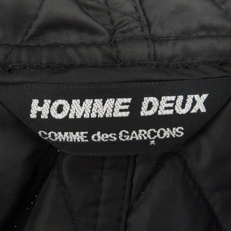 COMME des GARCONS HOMME DEUX コムデギャルソンオムドゥ 24AW DN-K801-051-1-1 高密度タフタ キルト キルティング ポンチョ ブラック系【極上美品】【中古】