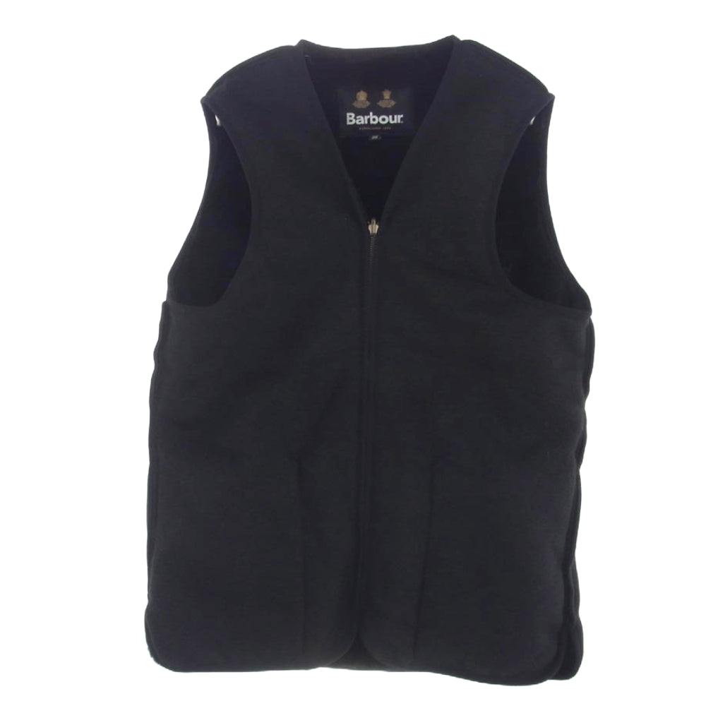 Barbour バブアー 222MLI0035 SL FUR LINER  フロント ジップ ファー ライナー ベスト ブラック系 38【美品】【中古】