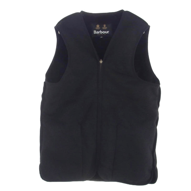 Barbour バブアー 222MLI0035 SL FUR LINER  フロント ジップ ファー ライナー ベスト ブラック系 38【美品】【中古】