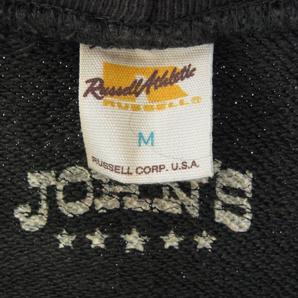 ジョンズクロージング × Russell ラッセル ヴィンテージ加工カリフォルニア ロゴ ジップアップ スウェット パーカー フーディー チャコール系 M【中古】