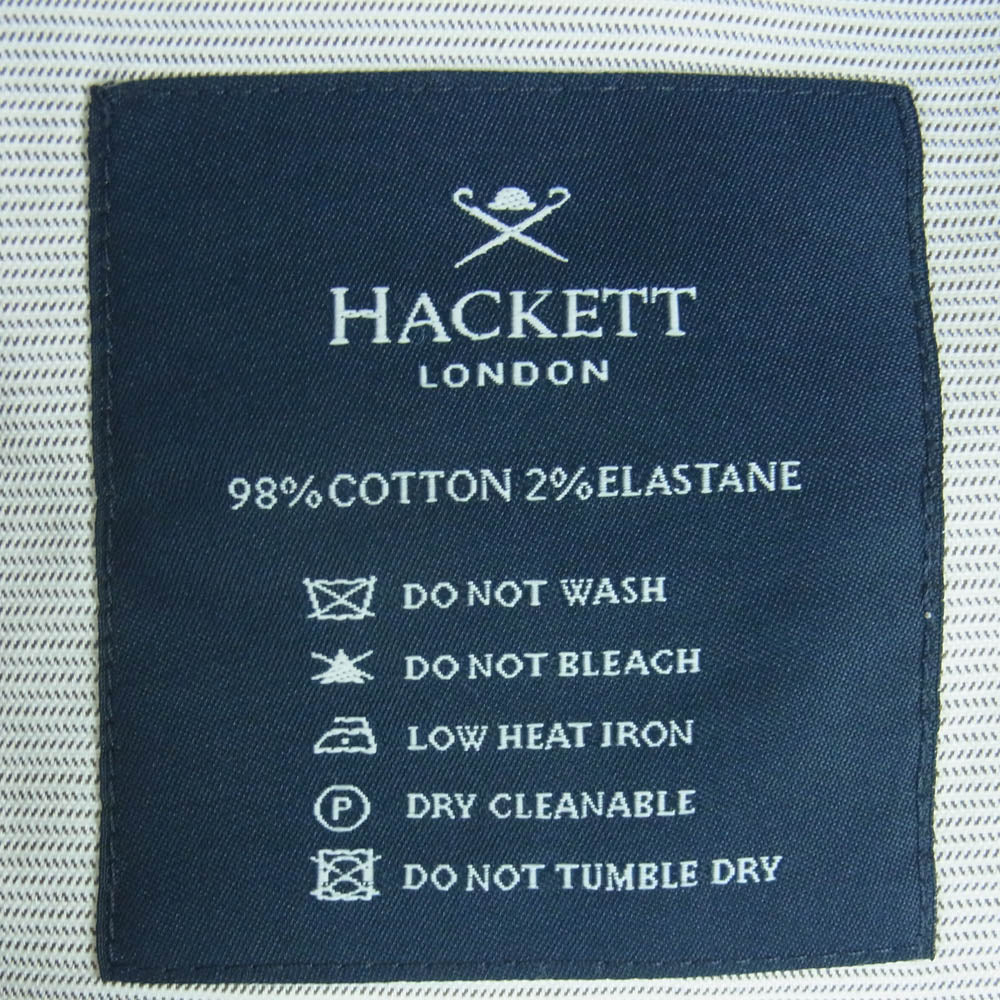 HACKETT LONDON ハケットロンドン HM212297R コットン パンツ ポルトガル製 オフホワイト系 ブラウン系 34R【新古品】【未使用】【中古】