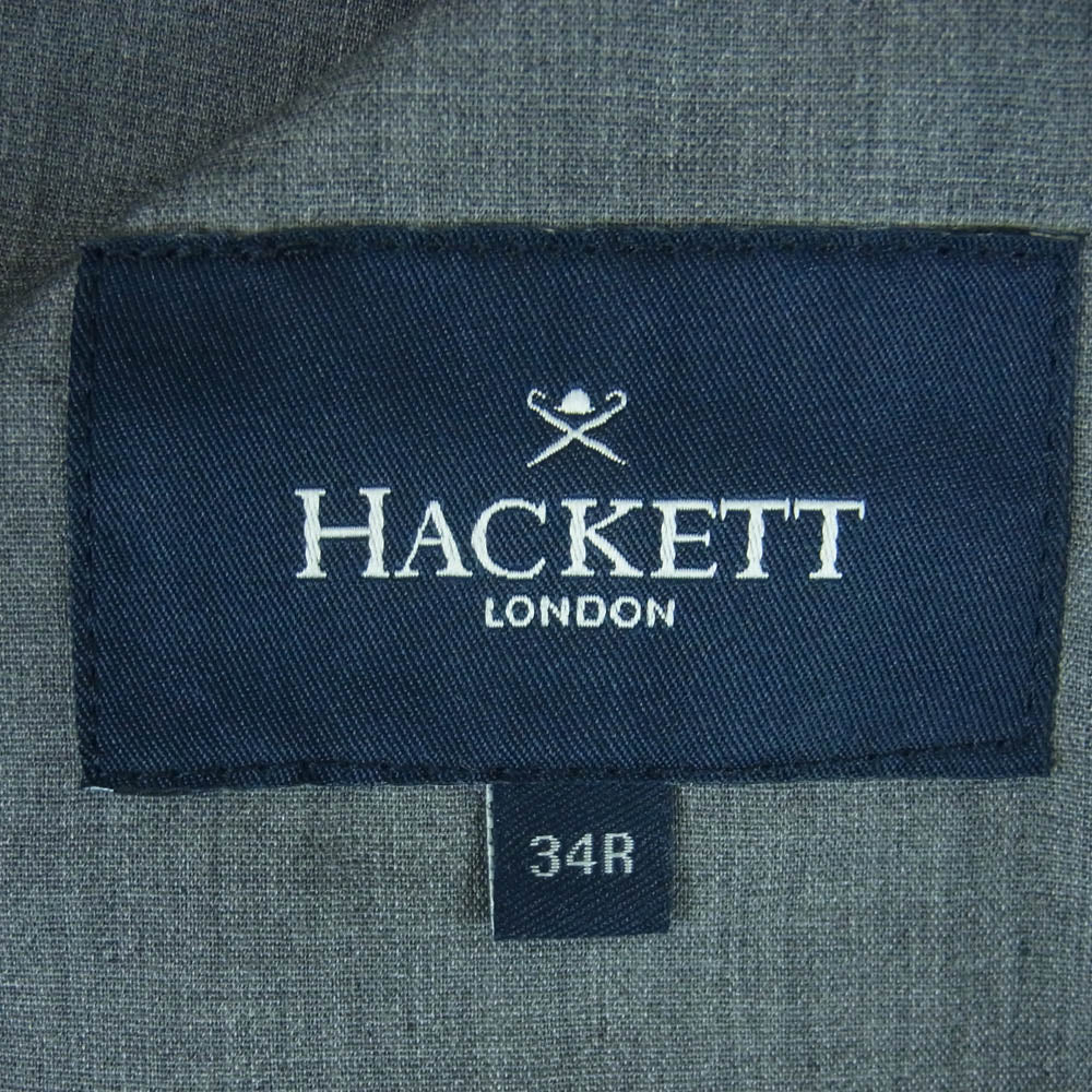 HACKETT LONDON ハケットロンドン HM212367R ウール ヘリンボーン パンツ トルコ製 グレー系 34R【新古品】【未使用】【中古】