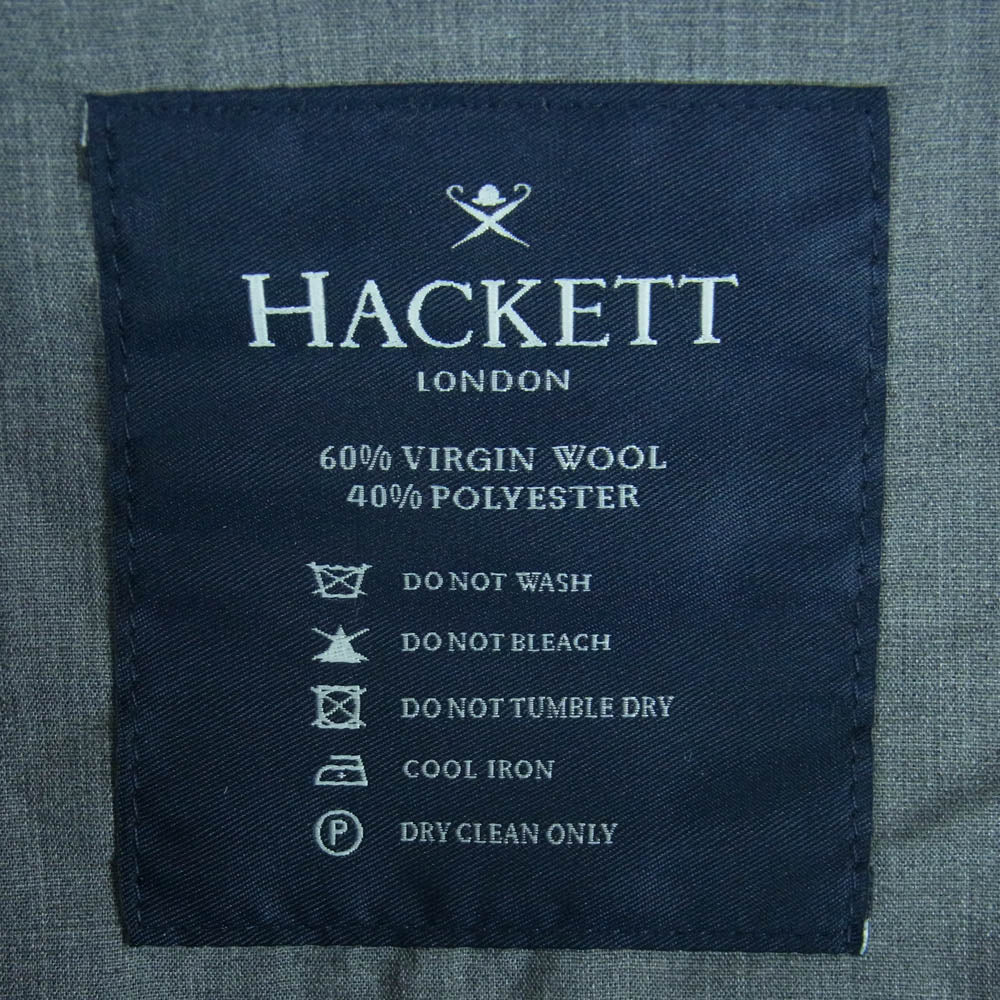HACKETT LONDON ハケットロンドン HM212367R ウール ヘリンボーン パンツ トルコ製 グレー系 34R【新古品】【未使用】【中古】