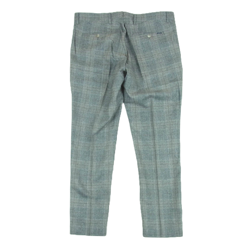 HACKETT LONDON ハケットロンドン HM212257L ウール カシミヤ混 チェック パンツ グレー系 34L【新古品】【未使用】【中古】